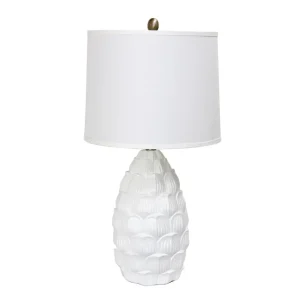 Lalia Home 28" Tall Coastal Seashell Traditional Table Lamp